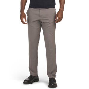 PERRY ELLIS PORTFOLIO Smoked Pearl Slim Washable Dress Pants